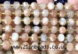 CRB6084 15 inches 6*8mm faceted rondelle moonstone beads