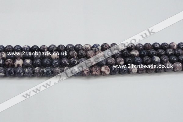 CRF337 15.5 inches 8mm round dyed rain flower stone beads wholesale