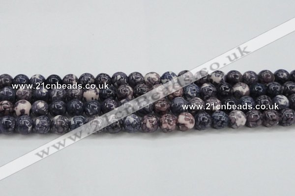 CRF339 15.5 inches 12mm round dyed rain flower stone beads wholesale