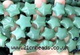 CRG100 15 inches 20mm star green aventurine jade beads wholesale