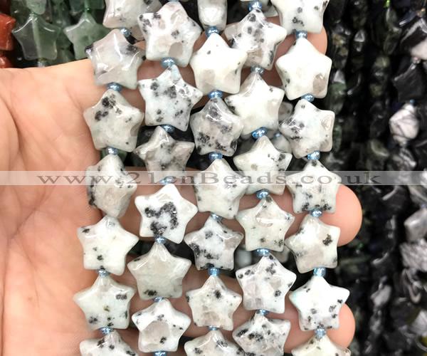 CRG74 15 inches 16mm star sesame jasper beads wholesale