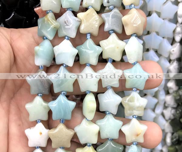 CRG85 15 inches 16mm star colorful amazonite beads wholesale