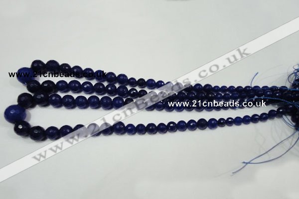 CRO715 15.5 inches 6mm – 14mm faceted round candy jade beads