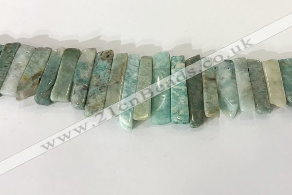 CTD3735 Top drilled 8*20mm - 10*50mm sticks amazonite gemstone beads