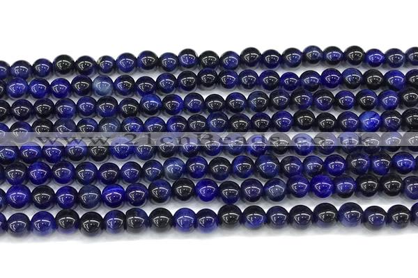 CTE2392 15 inches 4mm round blue tiger eye beads