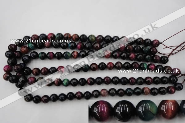 CTE593 15.5 inches 10mm round colorful tiger eye beads wholesale