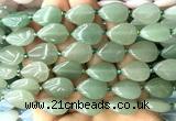 CTR503 15 inches 13*18mm flat teardrop green aventurine jade beads
