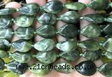CTR507 15 inches 13*18mm flat teardrop green jade beads