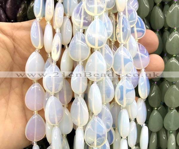 CTR520 15 inches 13*18mm flat teardrop opalite beads wholesale