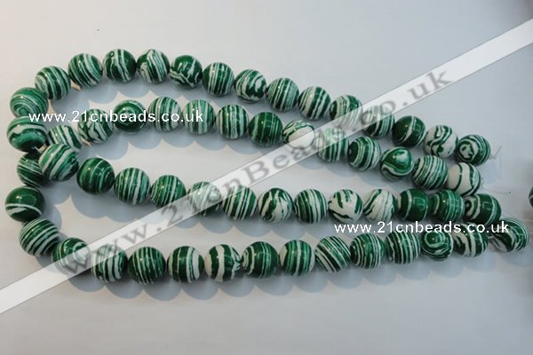 CTU2045 15.5 inches 14mm round synthetic turquoise beads