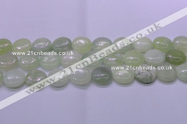 CXJ228 15.5 inches 25mm flat round New jade beads wholesale