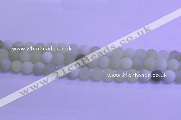 CXJ303 15.5 inches 10mm round matte New jade beads wholesale