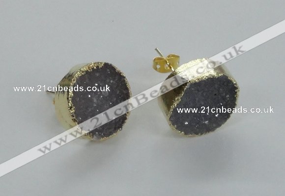 NGE50 16mm - 18mm freefrom druzy agate earrings wholesale