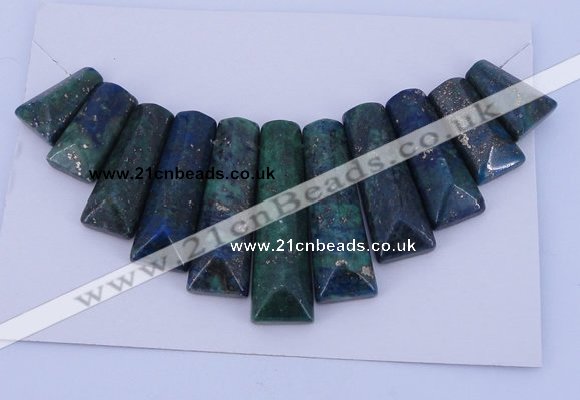 NGP126 Dyed lapis & chrysocolla gemstone pendants set jewelry wholesale