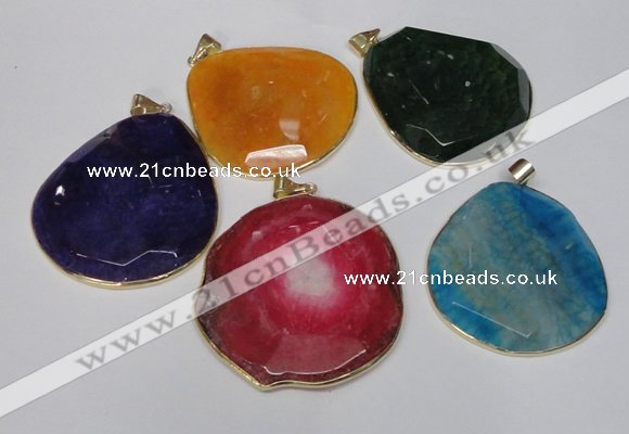 NGP1535 45*55mm - 50*60mm freeform agate gemstone pendants