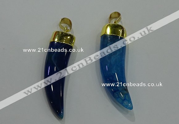 NGP3113 10*40mm - 12*45mm oxhorn agate pendants wholesale