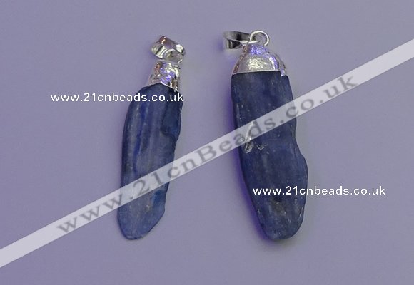 NGP6757 10*35mm - 15*45mm freeform blue kyanite pendants