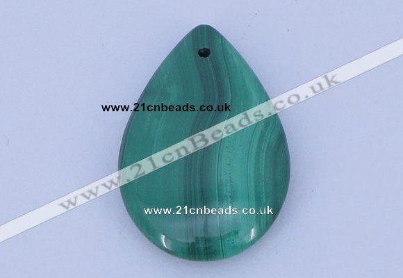 NGP701 22*30mm flat teardrop natural malachite gemstone pendant