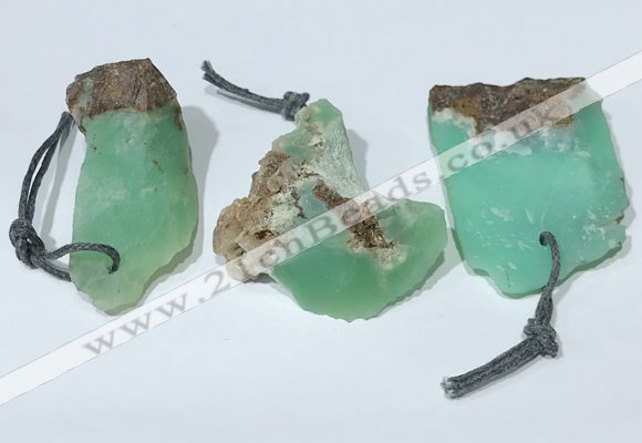 NGP9758 20*40mm-30*55mm freeform Australia chrysoprase pendants